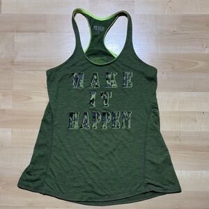 EVCR Women's Green Motivational Tank Top